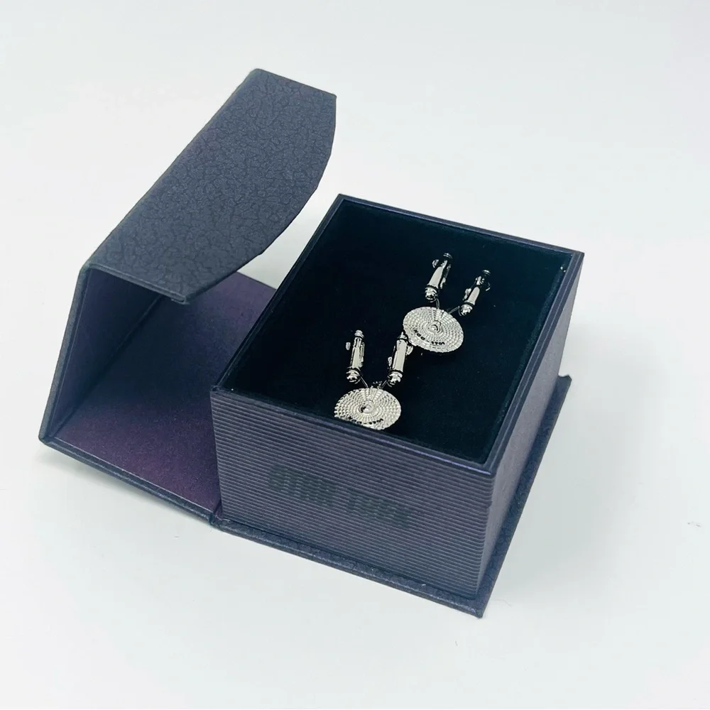 New STAR TREK Collectible Cuff Link ST-ENT-SL Silver - Picture 2 of 6